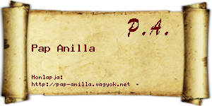 Pap Anilla névjegykártya